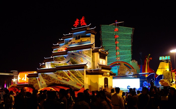 На площади Тяньаньмэнь красочные ночь (арматурных работ) #3