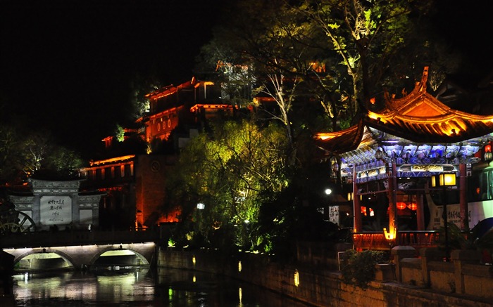 Древний город Лицзян ночь (Старый Hong OK работ) #16