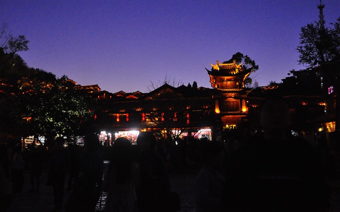 Древний город Лицзян ночь (Старый Hong OK работ) #29