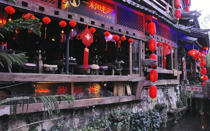 Starobylé město Lijiang atmosféra (1) (starý Hong OK práce) #9