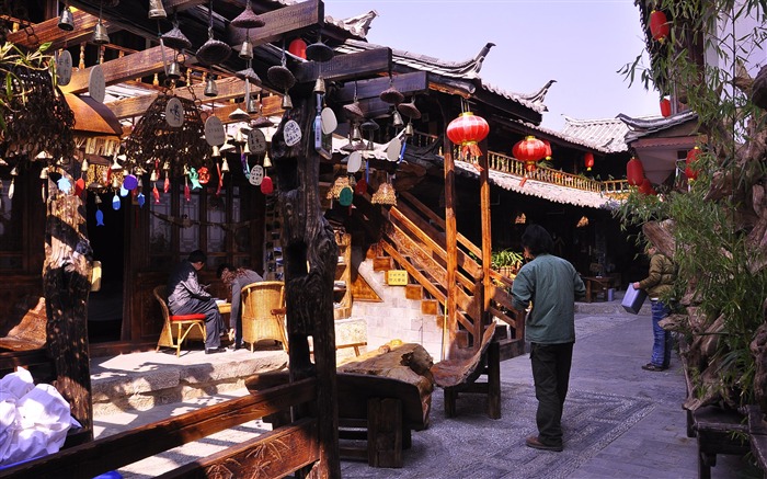Starobylé město Lijiang atmosféra (1) (starý Hong OK práce) #13