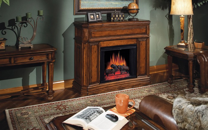 Western-style family fireplace wallpaper (1) #6