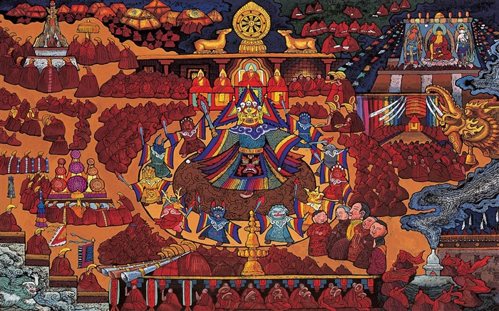 Cheung Пакистан тибетского печать обои (2) #19