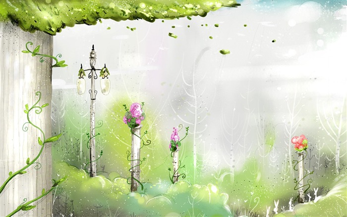 Hand-painted Fantasy Wallpapers (3) #19