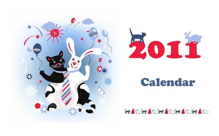 Год Кролика 2011 календарь обои (2) #1