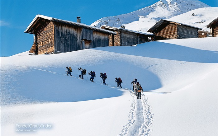 Швейцарский обои снега зимой #8