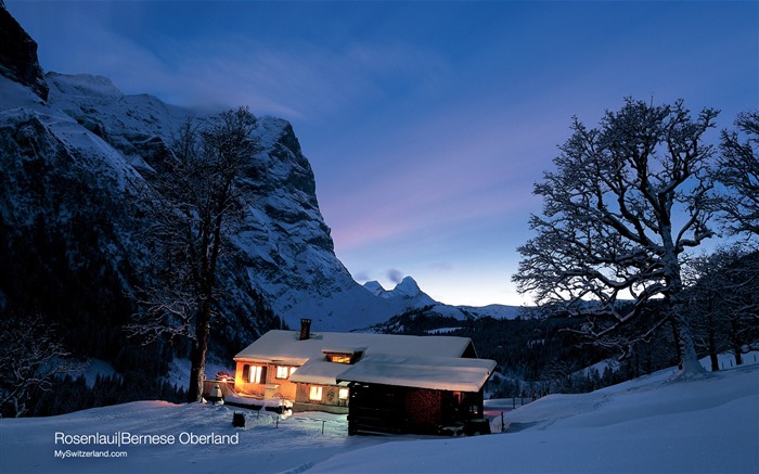 Швейцарский обои снега зимой #19