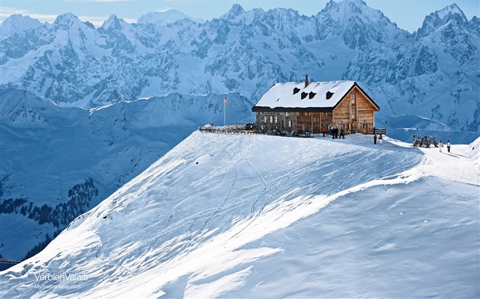 Швейцарский обои снега зимой #23