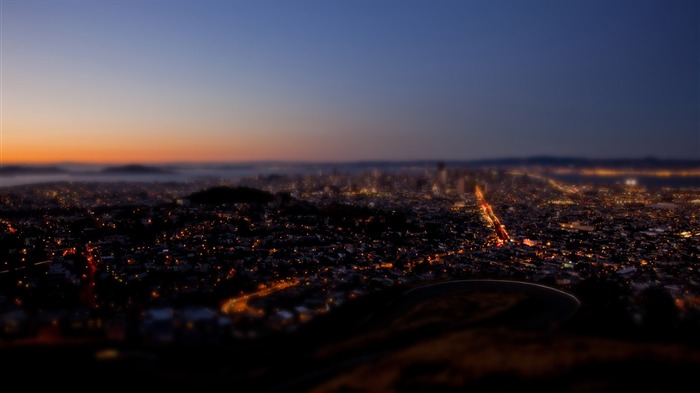 Real to the enemy's miniature landscape shift photography wallpaper(1) #2