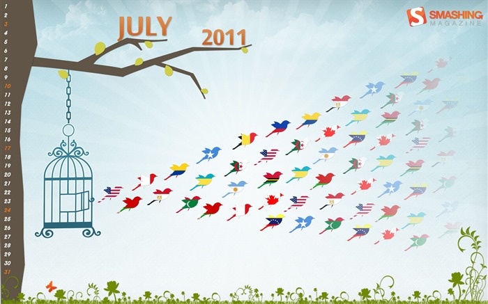 Juli 2011 Kalender Wallpaper (1) #14