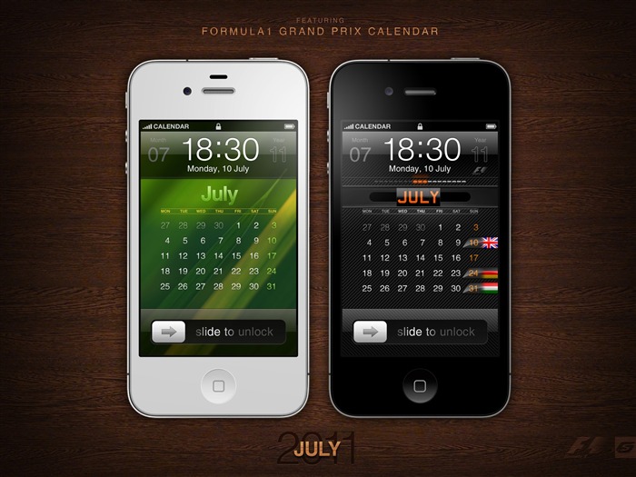 Июль 2011 Календарь обои (2) #16