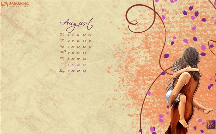 Август 2011 календарь обои (2) #13