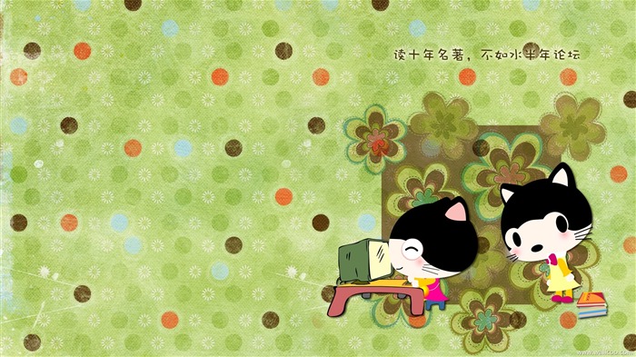 Baby-Katze Cartoon wallpaper (4) #15