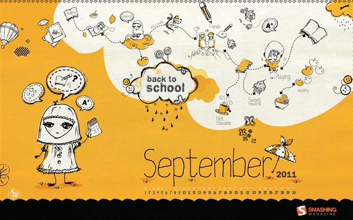 Сентябрь 2011 Календарь обои (2) #11