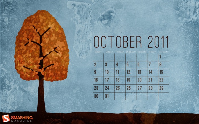 Octobre 2011 Calendar Wallpaper (1) #3