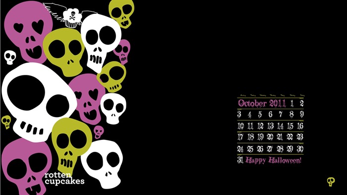Octobre 2011 Calendar Wallpaper (2) #14
