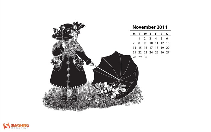 Ноябрь 2011 Календарь обои (2) #3