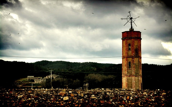 Spanien Girona HDR-Stil Hintergrundbilder #2