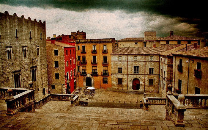Španělsko Girona HDR-styl tapety #6