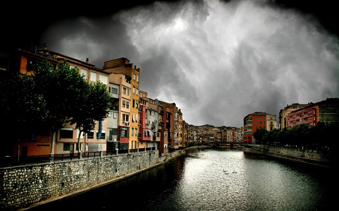 Spanien Girona HDR-Stil Hintergrundbilder #8