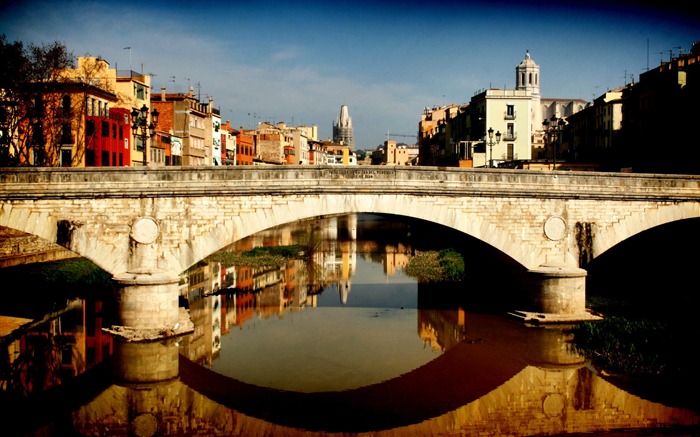 Španělsko Girona HDR-styl tapety #14
