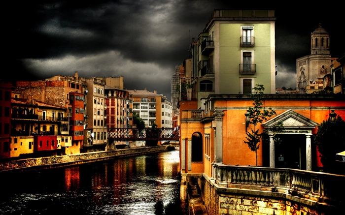 Spanien Girona HDR-Stil Hintergrundbilder #20