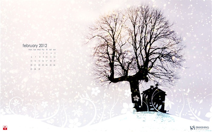 Февраль 2012 Календарь обои (2) #15