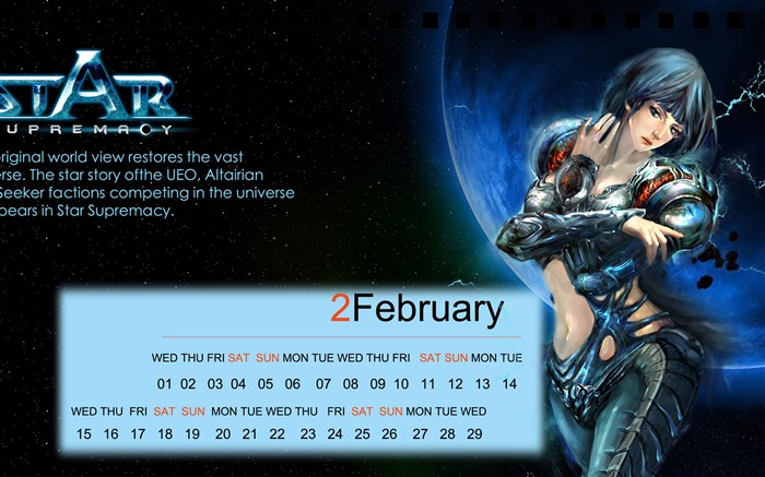 Février 2012 Calendar Wallpaper (2) #16