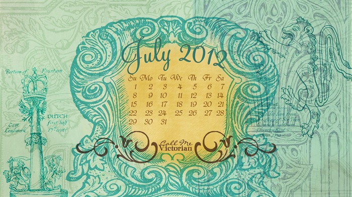 Июль 2012 Календарь обои (2) #17