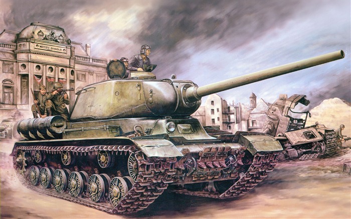 Military tanks, armored HD painting wallpapers #9