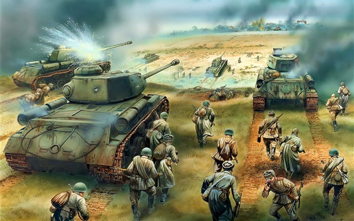 Militär Panzer, gepanzerte HD Malerei Tapeten #20