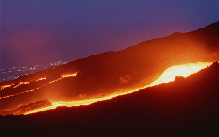 Vulkanausbruch von der herrlichen Landschaft Tapeten #6