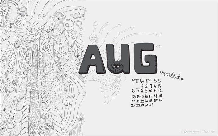 Август 2012 Календарь обои (1) #11