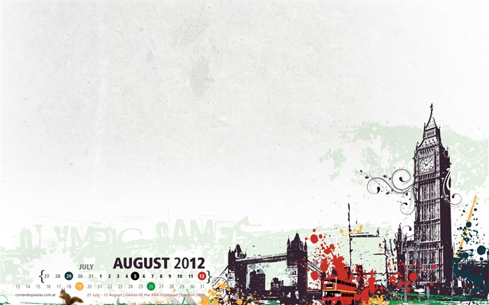 Август 2012 Календарь обои (2) #6