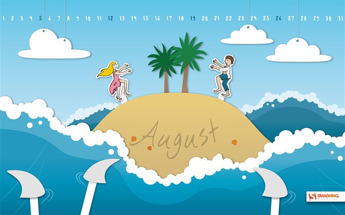 Август 2012 Календарь обои (2) #8