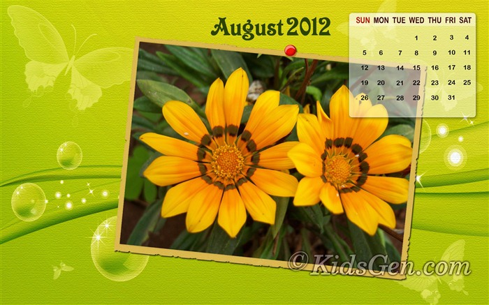 Srpna 2012 Kalendář Tapety na plochu (2) #13