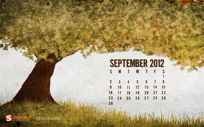 September 2012 Calendar wallpaper (1) #1