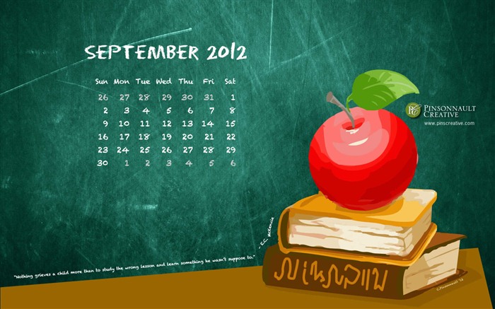 September 2012 Kalender Wallpaper (1) #9