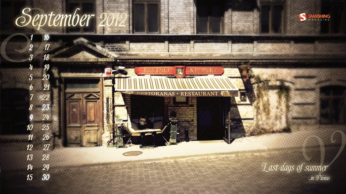 Сентябрь 2012 Календарь обои (2) #7