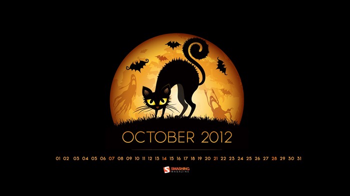October 2012 Calendar wallpaper (2) #1