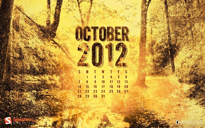 Октябрь 2012 Календарь обои (2) #8