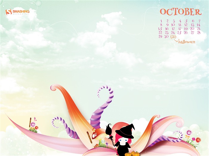 Октябрь 2012 Календарь обои (2) #10