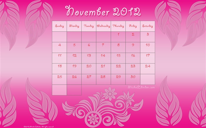 Ноябрь 2012 Календарь обои (1) #3