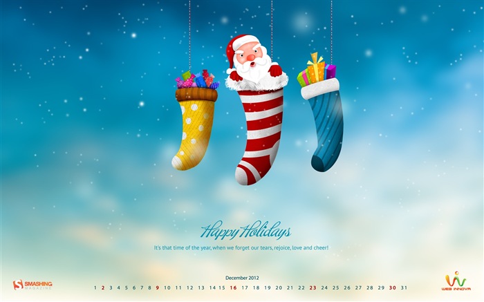 Décembre 2012 Calendar Wallpaper (1) #19