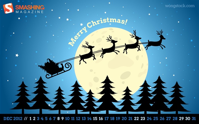 December 2012 Calendar wallpaper (2) #1