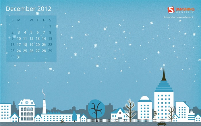 Январь 2012 Календарь обои (2) #15