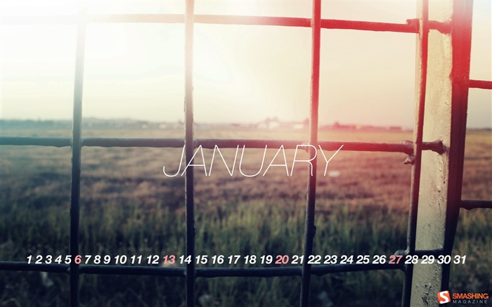 Январь 2013 Календарь обои (2) #10