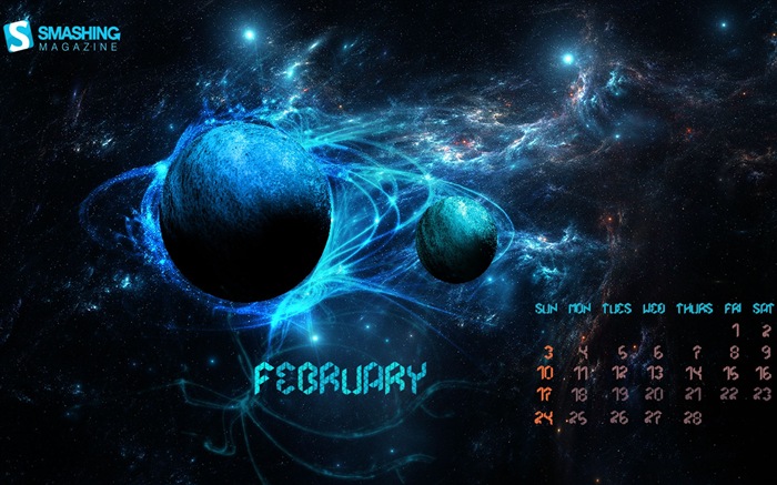 Февраль 2013 Календарь обои (1) #17