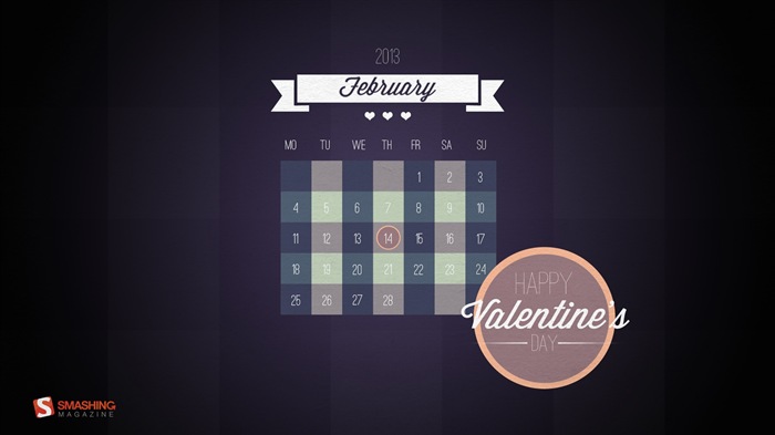 Февраль 2013 Календарь обои (1) #19