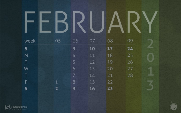 Февраль 2013 Календарь обои (2) #8